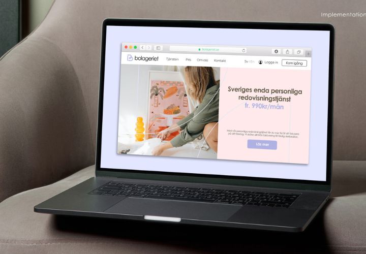 Bolageriet website design — Hyper Island Sweden
