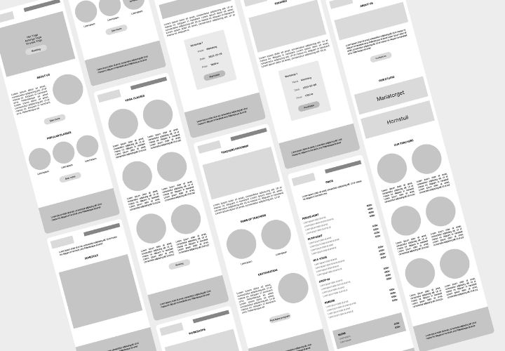 UX wireframes — systematic user flow design