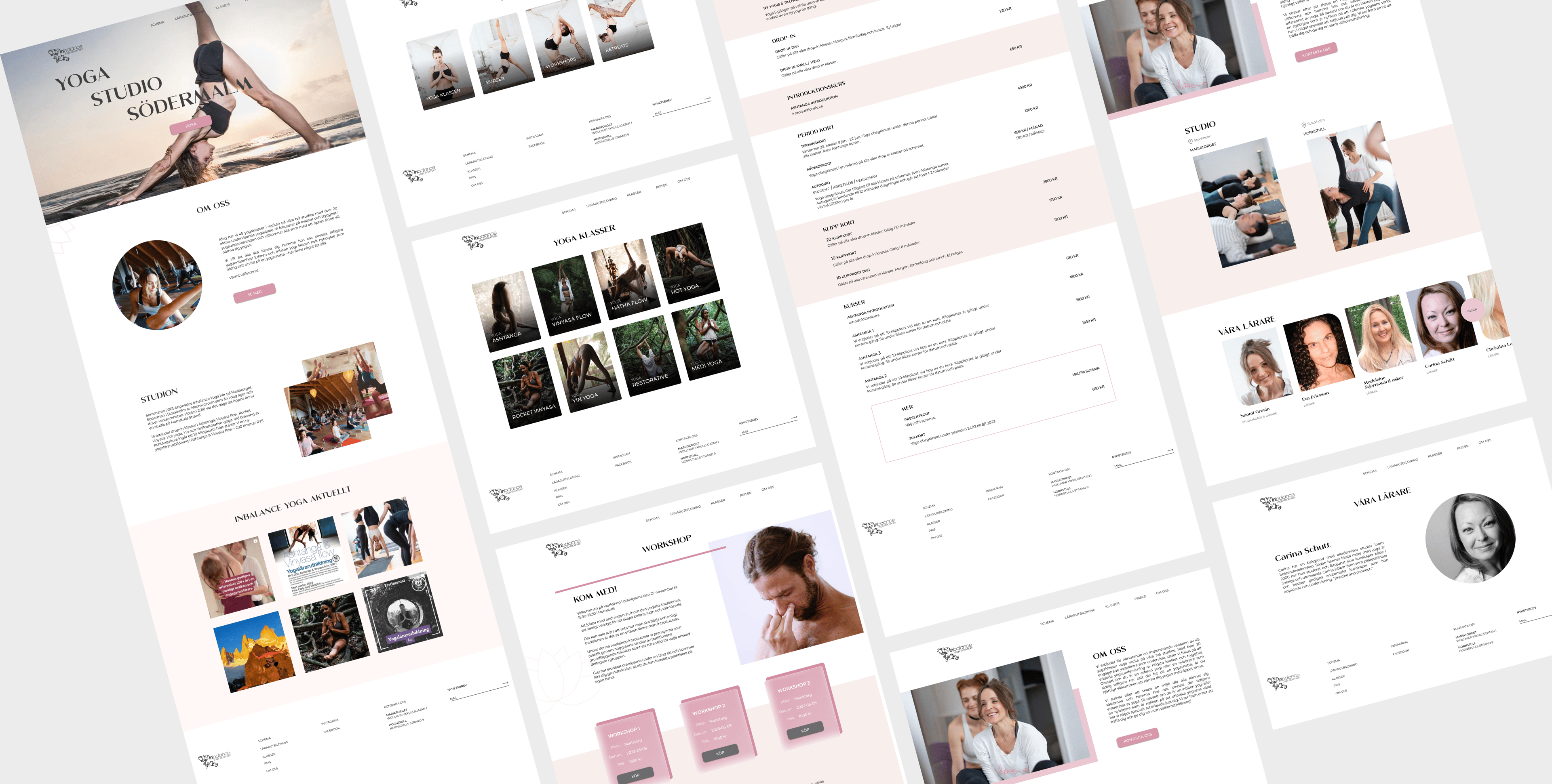 Yoga studio app — UX/UI research and design, Hyper Island